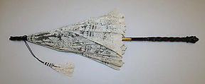 Parasol, silk, metal, American