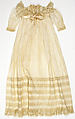 Christening dress, cotton, silk, American
