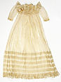 Christening dress, cotton, silk, American