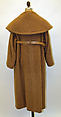 Coat, Claire McCardell (American, 1905–1958), (a) wool
(b) leather, silk, American