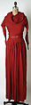 Evening dress, Claire McCardell  American, wool, leather, metal, American