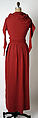 Evening dress, Claire McCardell (American, 1905–1958), wool, leather, metal, American