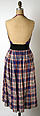 Dress, Claire McCardell (American, 1905–1958), cotton, rubber, metal, American
