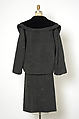 Evening ensemble, House of Balenciaga (French, founded 1937), silk, cotton, French