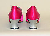 Evening slippers, J. & J. Slater (American), leather, wool, metal, American