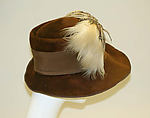 Hat, Amicy-Boinard (French), wool, silk, feathers, French