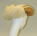 Hat, straw, silk, feathers, American or European