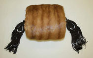 Accessory set, fur, silk, American