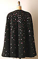Evening cape, Traina-Norell (American, founded 1941), wool, metal, silk, American