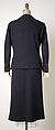 Ensemble, House of Chanel (French, founded 1910), wool, cotton, silk, metal, straw, French