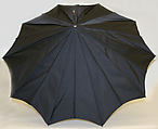 Umbrella, Attributed to Schiaparelli (French, founded 1927), wood, silk, metal, French