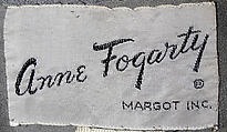 Cocktail ensemble, Anne Fogarty (American, Pittsburgh, Pennsylvania 1919–1980 New York), wool, silk, American