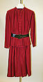 Dress, House of Dior French, (a, b) silk<br/>(c) leather, French