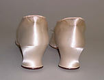 Evening slippers, Hellstern and Sons (French), silk, leather, wood, French