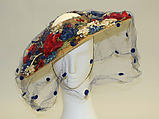Hat, John-Frederics (American, 1929–1948), straw, cotton, silk, American