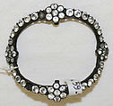 Belt buckle, metal, rhinestones, American or European