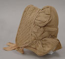 Bonnet, silk, cotton, American