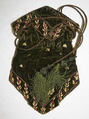 Reticule, silk, metal, glass, French