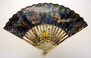 Fan, paper, ivory, mother-of-pearl, French