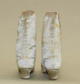 Wedding boots, silk, leather, wood, American