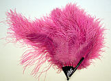 Fan, feathers, plastic, tortoiseshell, probably French