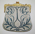 Purse, silk, metal, probably French