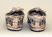 Shoes, silk, leather, metallic, European