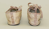 Slippers, leather, silk, European