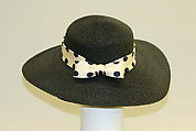 Hat, Emme, Inc., silk, straw, American