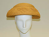 Hat, House of Balenciaga (French, founded 1937), straw, French