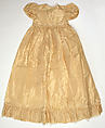 Christening dress, cotton, silk, probably French