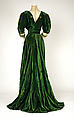 Dress, Henriette Favre, silk, metal, French