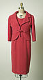 Ensemble, House of Balenciaga (French, founded 1937), wool, silk, French