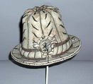 Hat, leather, silk, probably Austrian