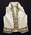 Waistcoat, silk, metal, glass, French