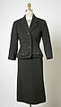 Suit, House of Balenciaga (French, founded 1937), wool, wood, French