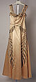 Evening dress, House of Chanel (French, founded 1910), silk, metallic thread, French