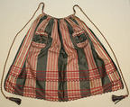 Apron, silk, American