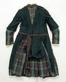 Dress, silk, wool, probably American