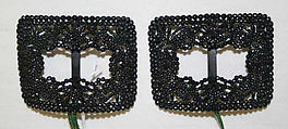 Shoe buckles, jet, American or European