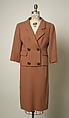 Suit, House of Balenciaga (French, founded 1937), wool, silk, glass beading, French