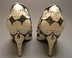 Evening shoes, House of Dior (French, founded 1946), silk, metallic thread, French