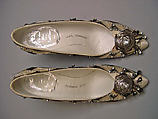 Evening shoes, House of Dior (French, founded 1946), silk, metallic thread, French