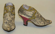 Shoes, silk, probably French