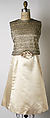 Evening dress, House of Dior (French, founded 1946), silk, crystal beading, metallic thread, French