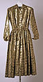 Dress, Anne Fogarty (American, Pittsburgh, Pennsylvania 1919–1980 New York), silk, metallic threads, leather, American