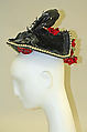 Hat, silk, feathers, American