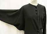 Coat, Natacha Rambova (American, 1897–1966), wool, silk, metallic cord, American