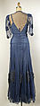 Evening dress, rayon, silk, French