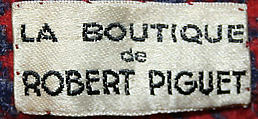 Afternoon skirt, Robert Piguet (French, born Switzerland, 1901–1953), wool, metal, French